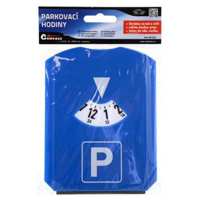 Parkovacie hodiny s meračom dezénu, škrabkou a žetónom