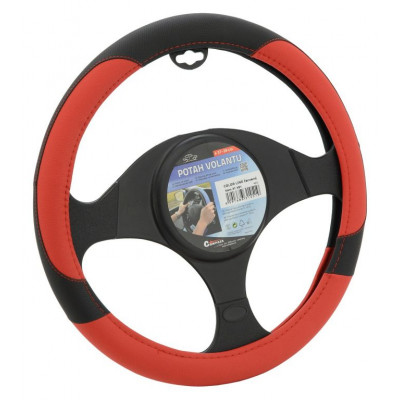 Poťah na volant COLOR LINE - červeno / čierný