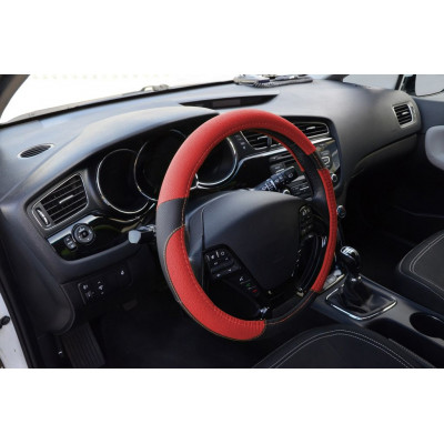 Poťah na volant COLOR LINE - červeno / čierný