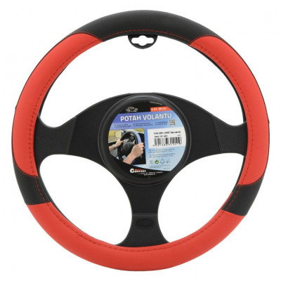 Poťah na volant COLOR LINE - červeno / čierný