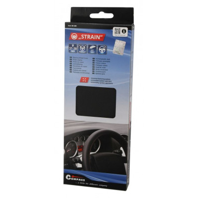 Poťah volantu naťahovací STRAIN - čierny