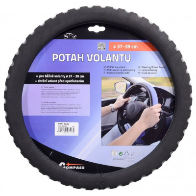 Poťah na volant SOFT - šedo / čierný
