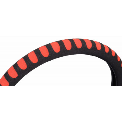 Poťah na volant SOFT - červeno / čierný