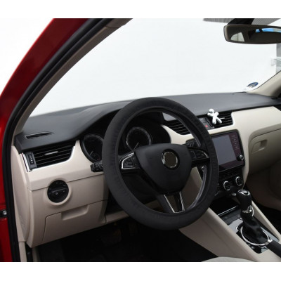 Poťah na volant naťahovací PLUSH - čierný