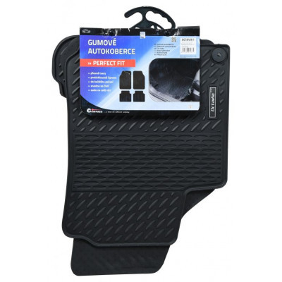 Koberce gumené s fixáciou Perfect Fit P1, súprava 4 kusov