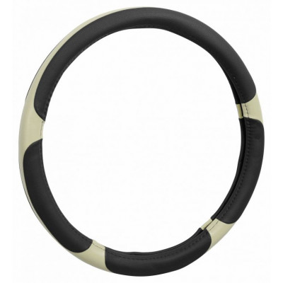 Poťah na volant GRIP - béžový / čierny