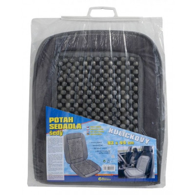 Poťah sedadla guličkový s lemom - 93 x 44 cm, sivý