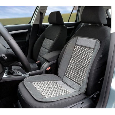 Poťah sedadla guličkový s lemom - 93 x 44 cm, sivý