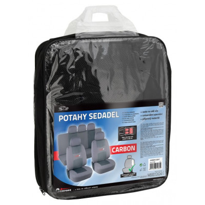 Poťahy sedadiel Airbag, šedé, sada 9 ks