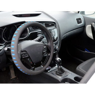 Poťah na volant SOFT - modro / čierný