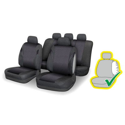 Poťahy sedadiel Jack II. Airback, súprava 9 ks