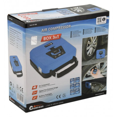 Digitálny kompresor 12 V - 3 v 1