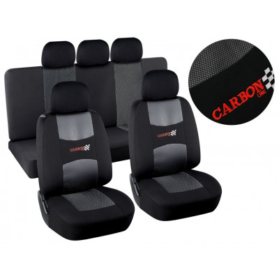 Poťahy sedadiel Airbag Dark, sada 9 ks