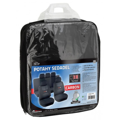 Poťahy sedadiel Airbag Dark, sada 9 ks