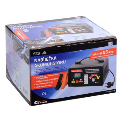 Nabíjačka akumulátora 6 / 12 V, 2 / 10 / 55 A