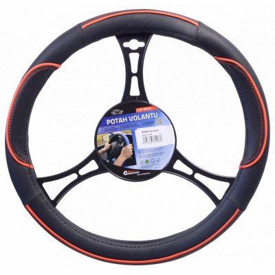 Poťah na volant WAVE - červený / čierný