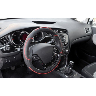Poťah na volant WAVE - červený / čierný