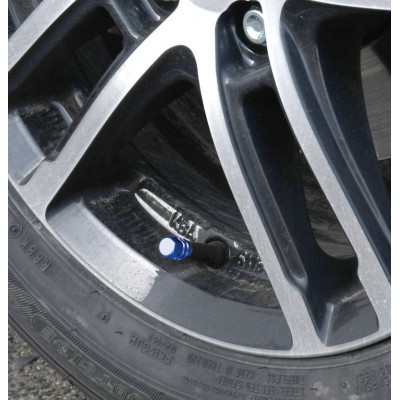 COMPASS ozdobné kryty ventilov, modré, 4ks