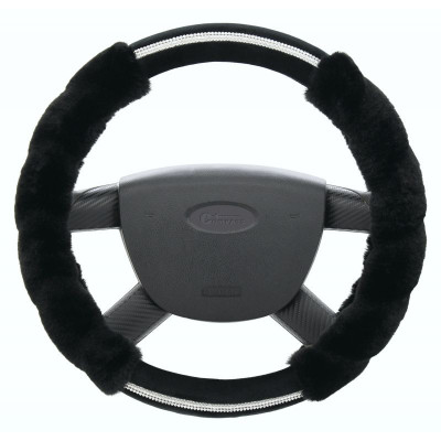 Poťah na volant Diamond- čierny