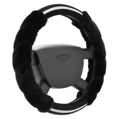 Poťah na volant Diamond- čierny