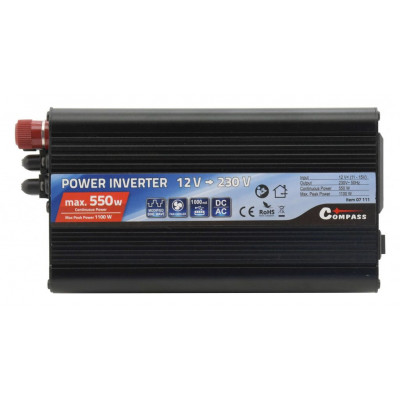 Trafo 12/230 V, 550 W + USB