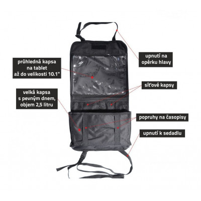 Organizér na predné sedadlo, 53 x 28 cm