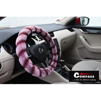 Poťah na volant Lemur- ružový