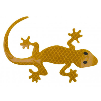 Samolepiaca dekorácia Gecko - žltá