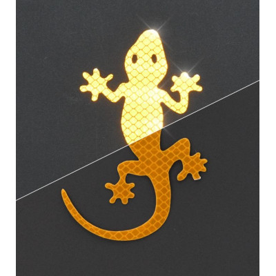 Samolepiaca dekorácia Gecko - žltá