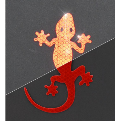 Samolepiaca dekorácia Gecko - červená