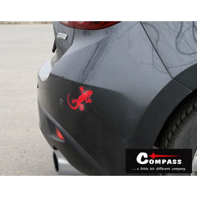 Samolepiaca dekorácia Gecko - červená