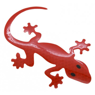 Samolepiaca dekorácia Gecko - červená