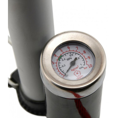 Hustilka ručná - 510 x 35 mm, ALU s manometrom