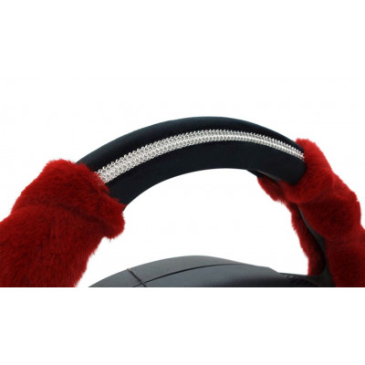 Poťah na volant Diamond- červený