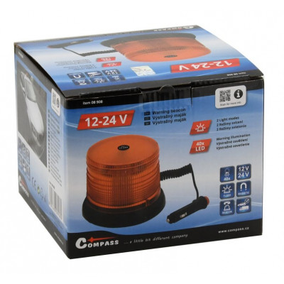 COMPASS Maják 40 LED, 12 V, oranžový