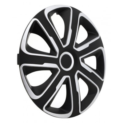 Sada krytov kolies Livorno Carbon 14  - čierno/strieborná