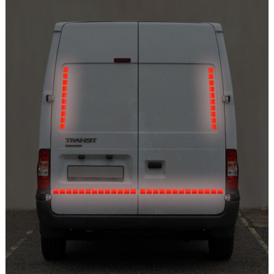 Samolepiaca páska reflexná 100 x 5 cm, delená, červená