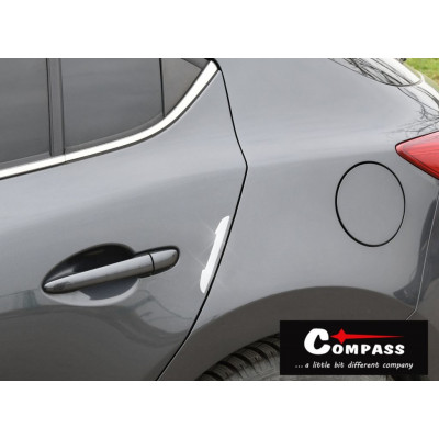 COMPASS chránič dverí samolepiaci DELTA strieborný, 4 ks
