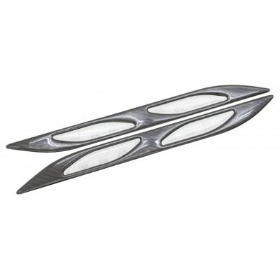 COMPASS chránič dverí samolepiaci DAGGER strieborný, 2 ks