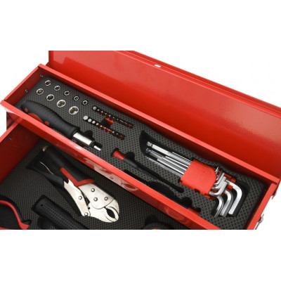 COMPASS Skrinka náradia Metal box, 63 dielov