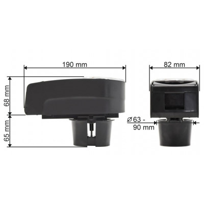 COMPASS Držiak nápojov a telefónu Select, dvojitý