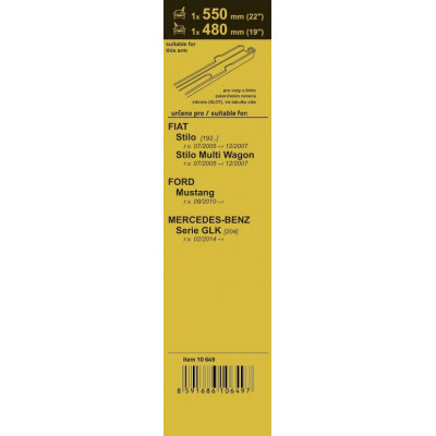 Stierače FLAT SET (SLOT) 550 + 480 mm