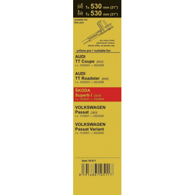 Stierače FLAT SET ( PIN ) 530 + 530 mm SUP I
