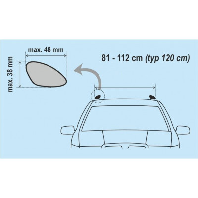 Priečny nosník zamykací hliníkový - 120 cm