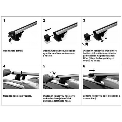Priečny nosník zamykací hliníkový - 120 cm