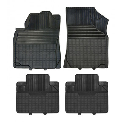 Koberce gumové UNI B - sada 4 kusov, čierne