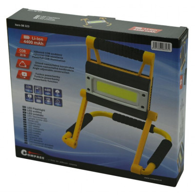 Svietidlo COB 20W dobíjateľné s power bankou