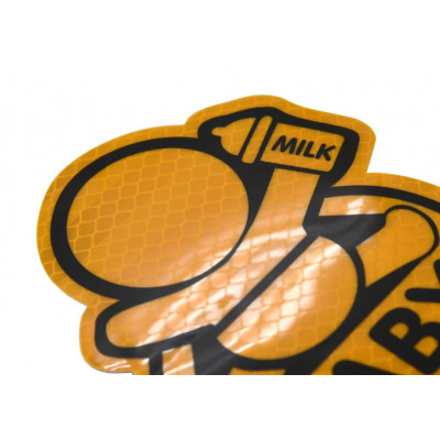 Samolepka reflexná Baby in car - žltá