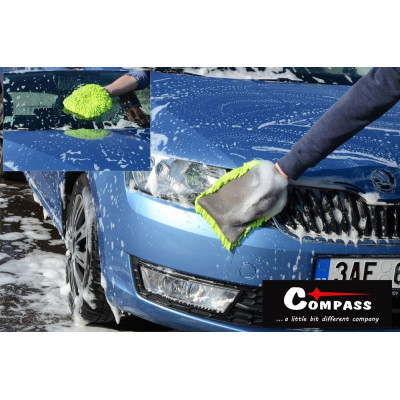 COMPASS Umývacie rukavice GREEN 24 x 16 cm
