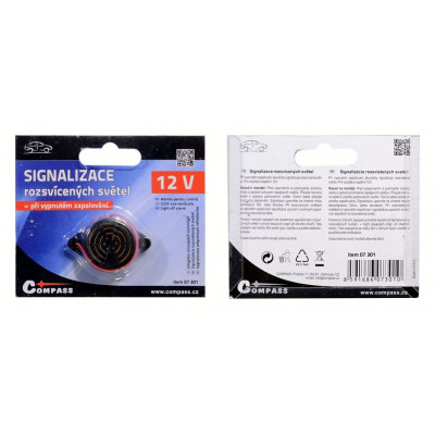 COMPASS Signalizácia rozsvietených svetiel v automobile